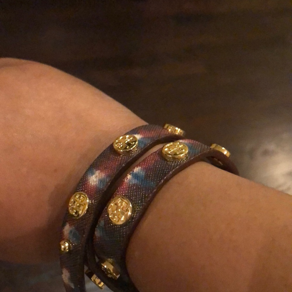 Tory Burch double wrap logo bracelet
